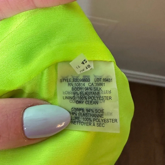 Teal Elie Tahari Silk Dress Sz. 6 - Picture 3 of 3